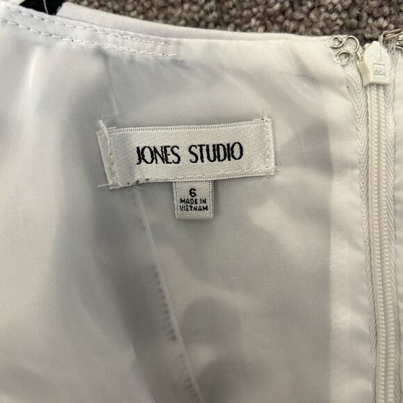 Jones Studio Women's Dress Size 6 Floral Sleeveless A-Line Knee Length Back Zip - Picture 14 of 15